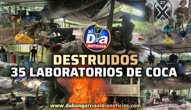 Ejército Nacional destruyó 35 laboratorios para el procesamiento de pasta base de coca en Putumayo